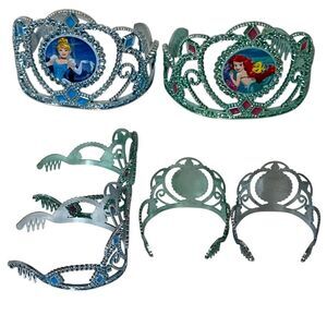 Ariel Little Mermaid & Cinderella Princess Tiara Disney Costume Crown Headband